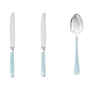 Christofle Talisman Icy Blue 2 Dinner Knifes & Dessert Spoon Flatware